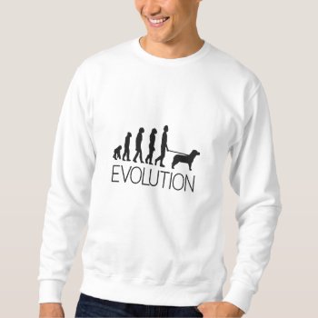 Evolution From Ape To Walking Your Labrador Embroidered Sweatshirt by Ricaso_Graphics at Zazzle