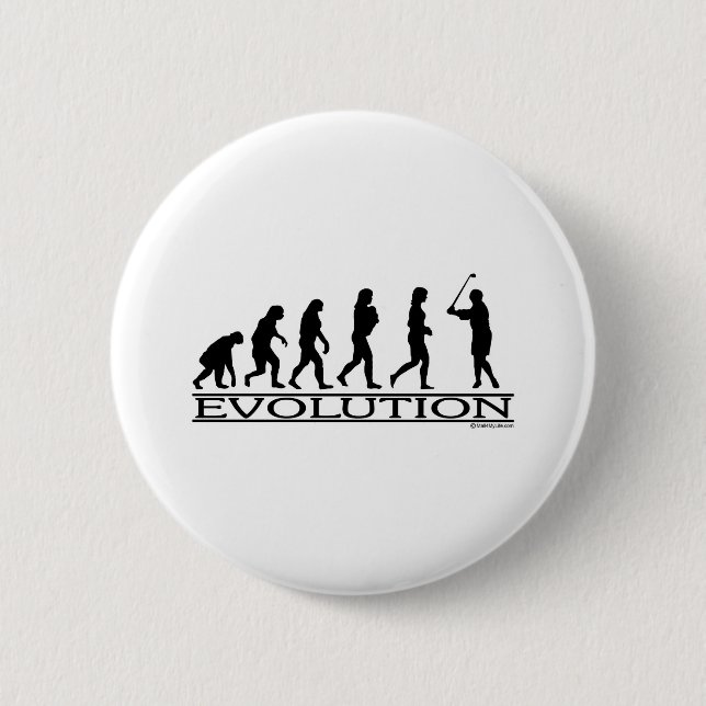 Evolution - Golf- Female Pinback Button (Front)