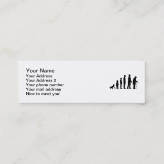 Evolution grandfather mini business card