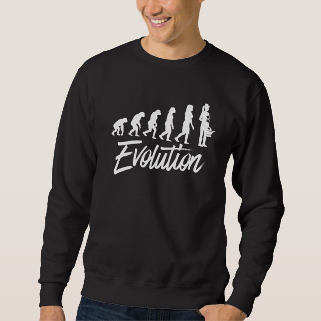 Evolution Graphic Botanical Flowers Gardening Plan Sweatshirt (Front)