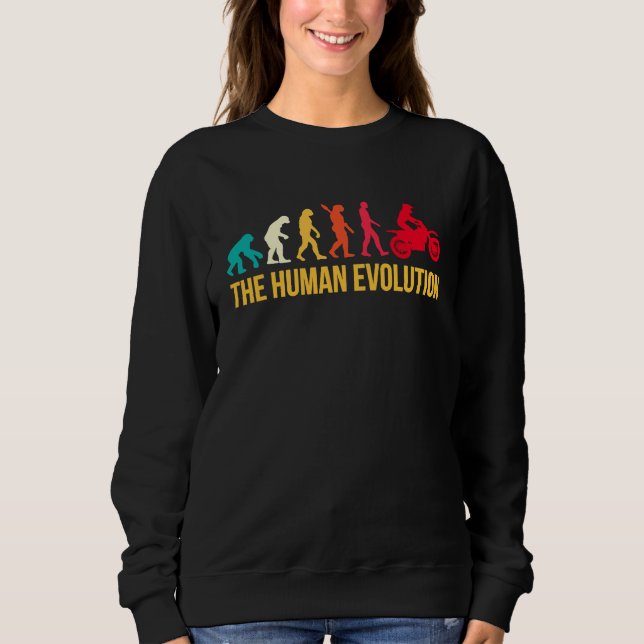 Evolution Graphic Dirt Biker Motorcycle Enduro Mot Sweatshirt (Front)