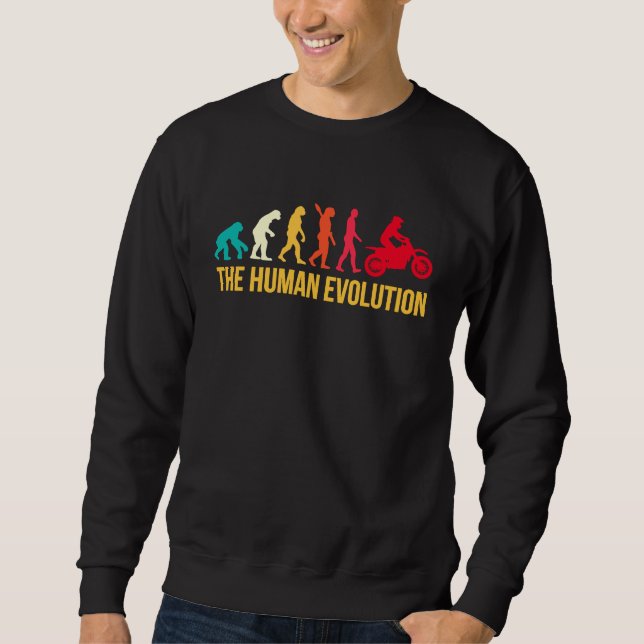 Evolution Graphic Dirt Biker Motorcycle Enduro Mot Sweatshirt (Front)