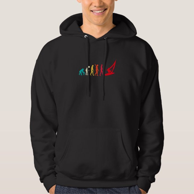Evolution Graphic Sailboat Captain Sailing Sea Boa Hoodie (Front)