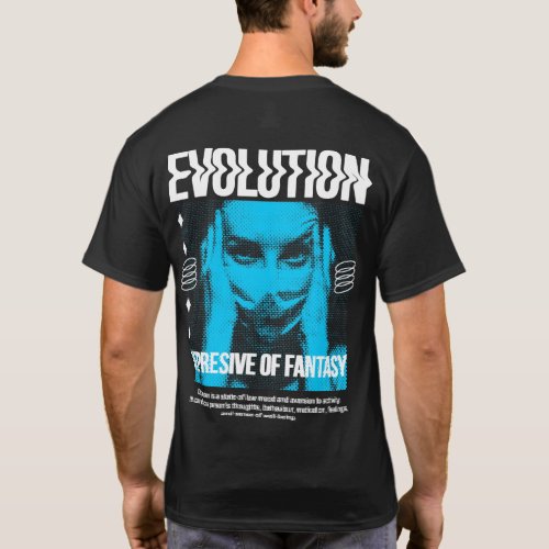 Evolution graphic typography de T_Shirt