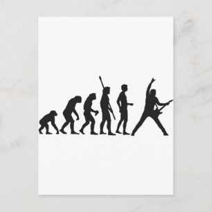 evolution guitar postcard