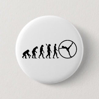 Evolution gymwheel pinback button