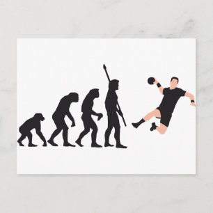 evolution handball postcard