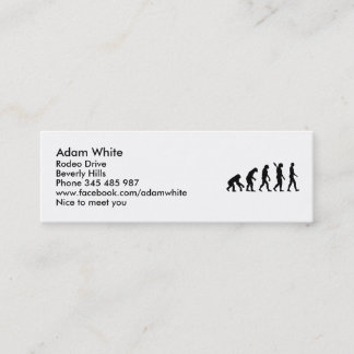 Evolution history monkey mini business card