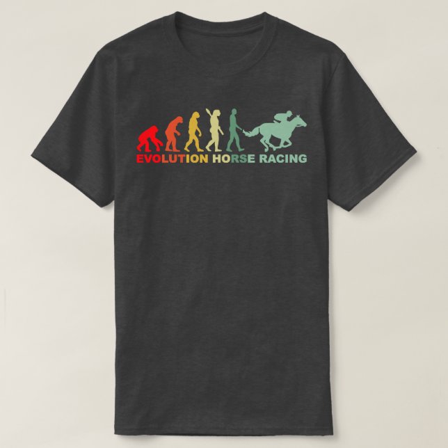 Evolution Horse Racing Retro Equestrian Derby Suit T-Shirt (Design Front)