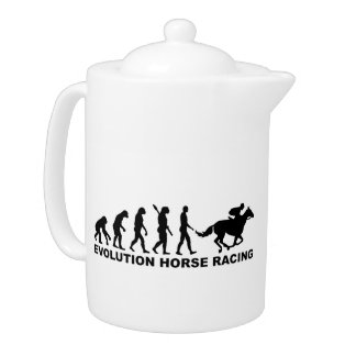 Evolution horse racing teapot