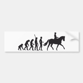 evolution horse riding bumper sticker