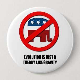 Evolution is just a theory like gravity pinback button