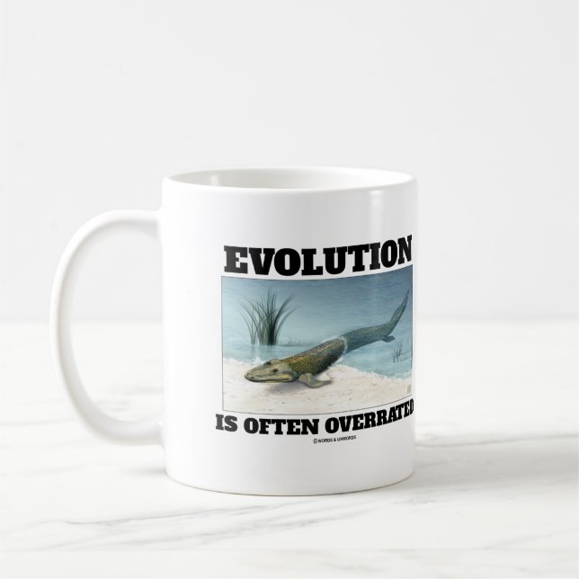 Evolution Is Often Overrated Fishapod Tiktaalik Coffee Mug (Left)