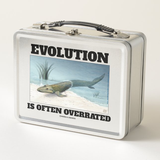 Evolution Is Often Overrated Fishapod Tiktaalik Metal Lunch Box (Front)