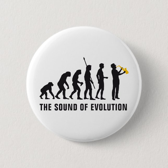 evolution jazz pinback button (Front)