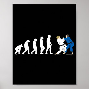 Evolution Judo Judoka Taekwondo Karate Aikido Poster