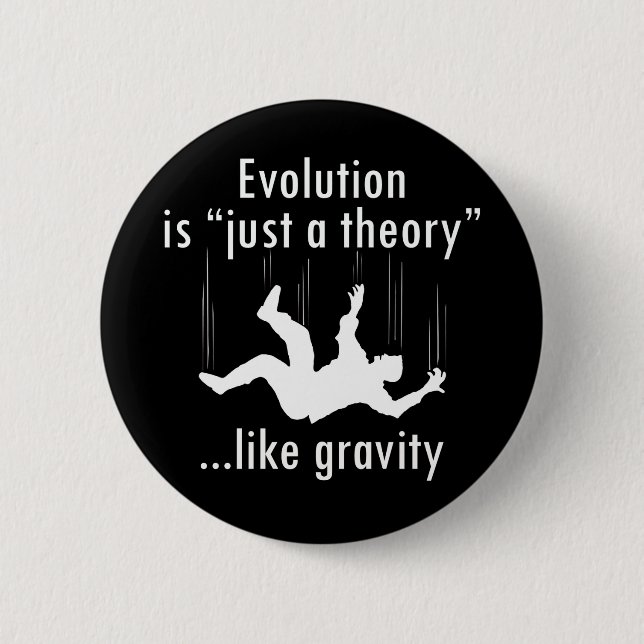 Evolution Just a Theory Pinback Button (Front)