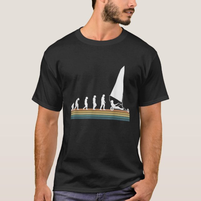 Evolution Land Sailing Sand Yachting Dirtboating S T-Shirt (Front)