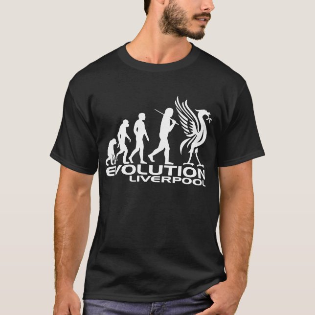 EVOLUTION LIVERPOOL mens wear Liver Bird novel Bir T-Shirt (Front)
