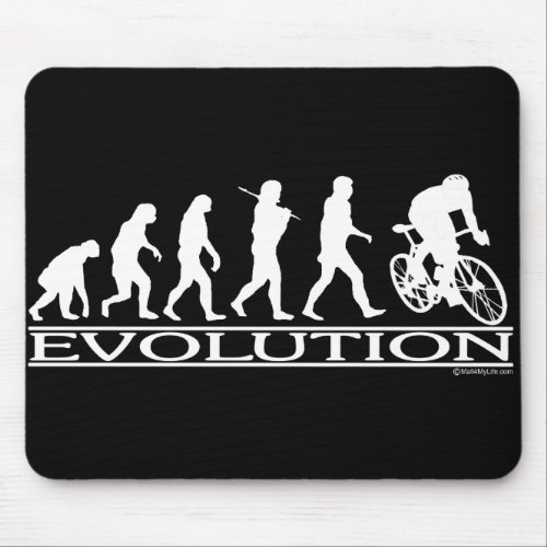 Evolution Male Cyclist Mouse Pad