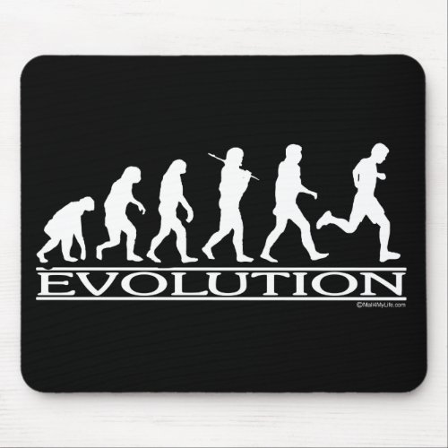 Evolution _ Man Running Mouse Pad