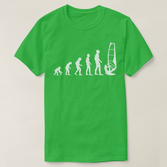 Evolution Mens Windsurfing Funny Gift Idea Long Sl T-Shirt (Design Front)