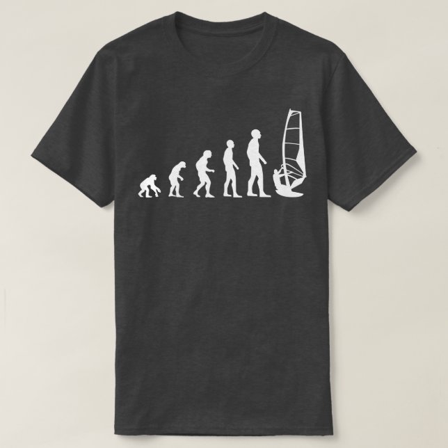 Evolution Mens Windsurfing Funny Gift Idea  T-Shirt (Design Front)