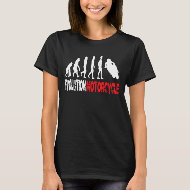 Evolution Motorcycle  Emotorcycle Ebike Motorcycli T-Shirt (Front)