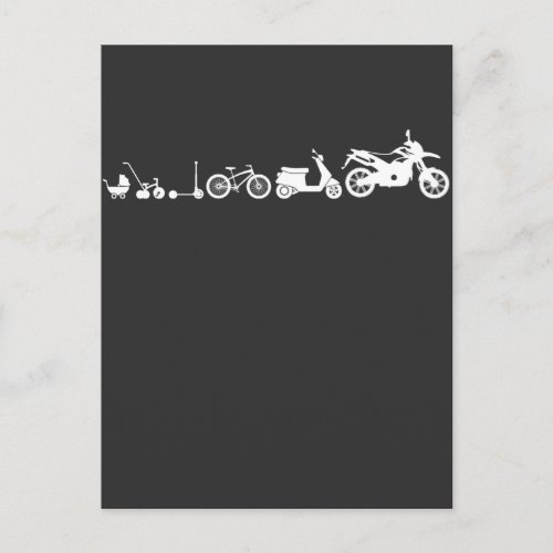 Evolution Motorcycle Goal Motorbiking Racer Postcard