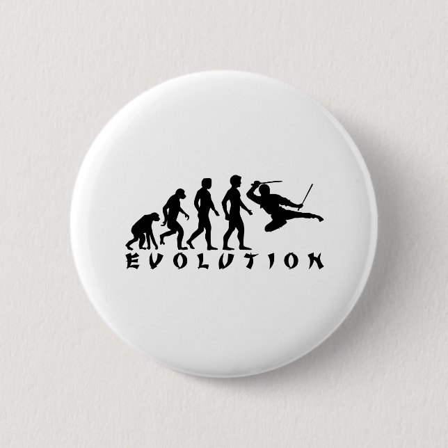 evolution Ninja Pinback Button (Front)
