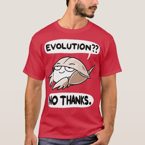 Evolution no thanks Cool Horseshoe  Back Print T_Shirt
