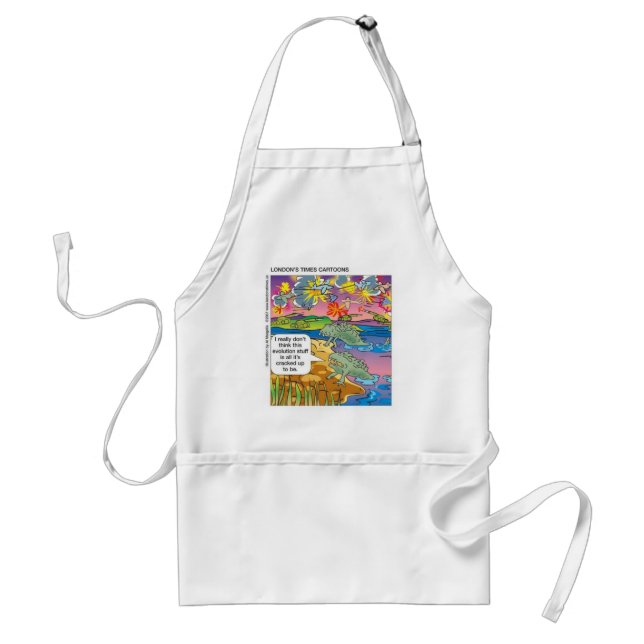 Evolution Not So Great Funny GiftsTees Collectible Adult Apron (Front)