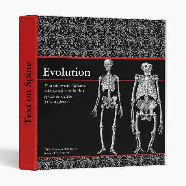 Evolution Notebook with Human and Ape Skeletons Binder (Front/Spine)