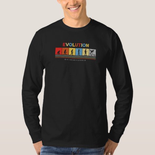 Evolution Of A Bmx Bicycle Rider Retro Look Of The T_Shirt