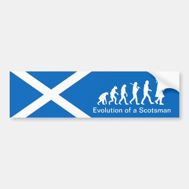 Evolution of a Scotsman Car Bumper Sticker (Front)