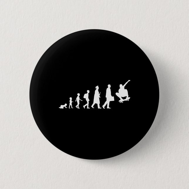 Evolution Of A Skateboarder Skater Skateboarding F Button (Front)