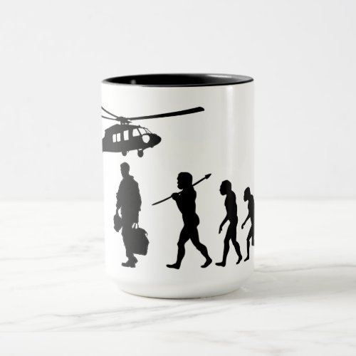 Evolution of a UH_60 Balackhawk Pilot mug