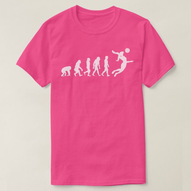 Evolution of a Volleyball Girl T-Shirt (Design Front)
