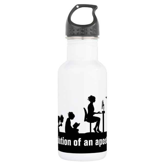 "Evolution of an Apostate" Water Bottle (Front)