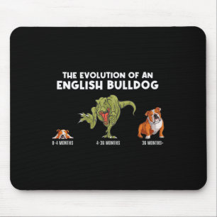 Evolution Of An English Bulldog Mom Fun Bulldog Mouse Pad