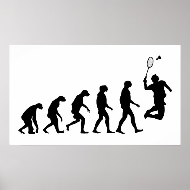 Evolution of Badminton Poster (Front)