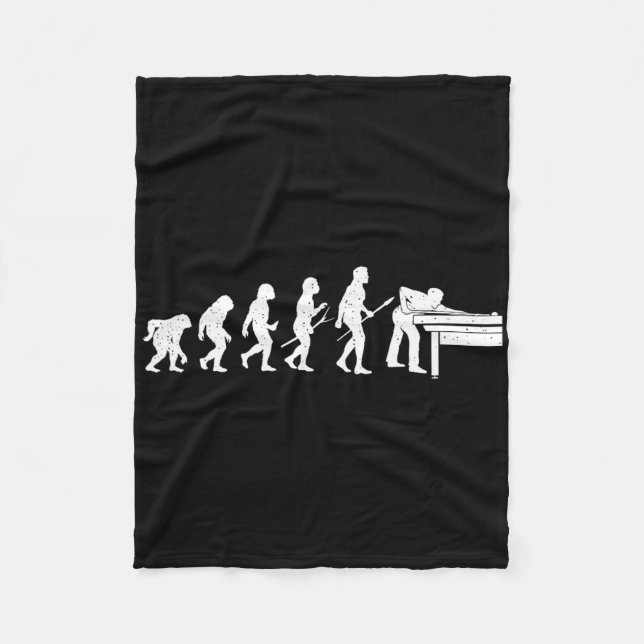 Evolution Of Billiards Game - Pool Player Sports L Fleece Blanket (Front)