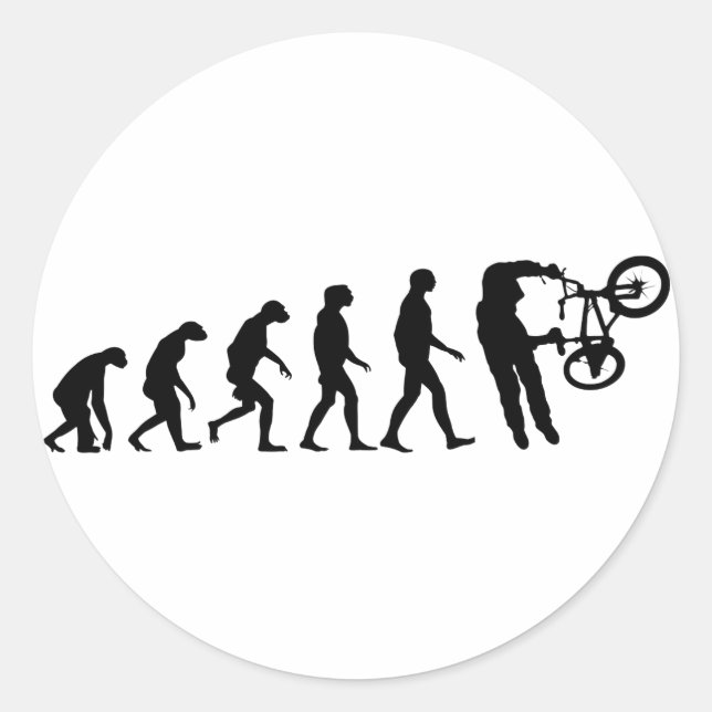Evolution of BMX Classic Round Sticker (Front)
