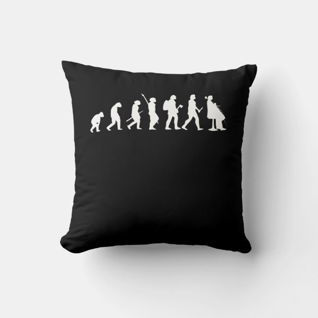 Evolution Of Cellist Funny Cello Lover Gift Throw Pillow (Front)