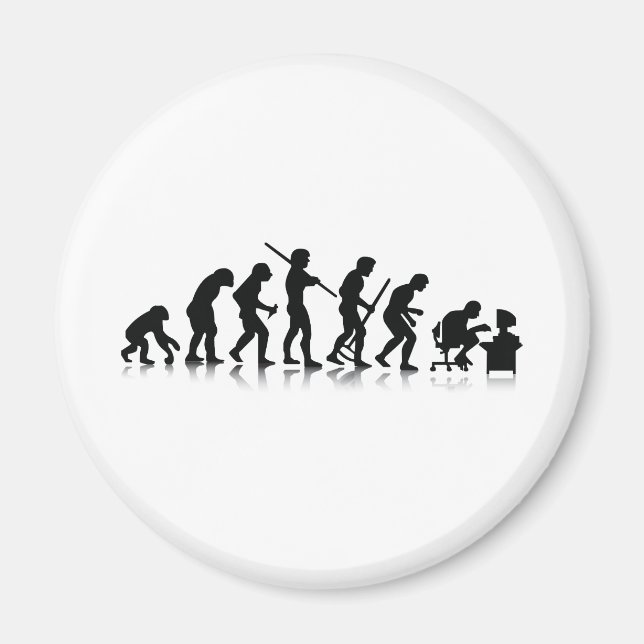 Evolution of Computer Addicts Magnet (Front)