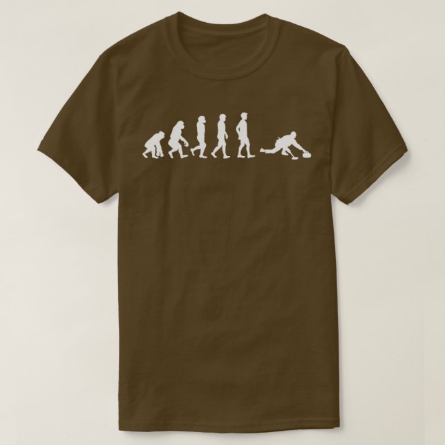 Evolution Of Curling T-Shirt (Design Front)