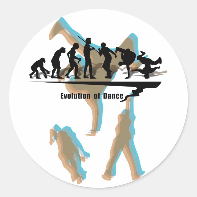 Evolution of Dance Classic Round Sticker (Front)