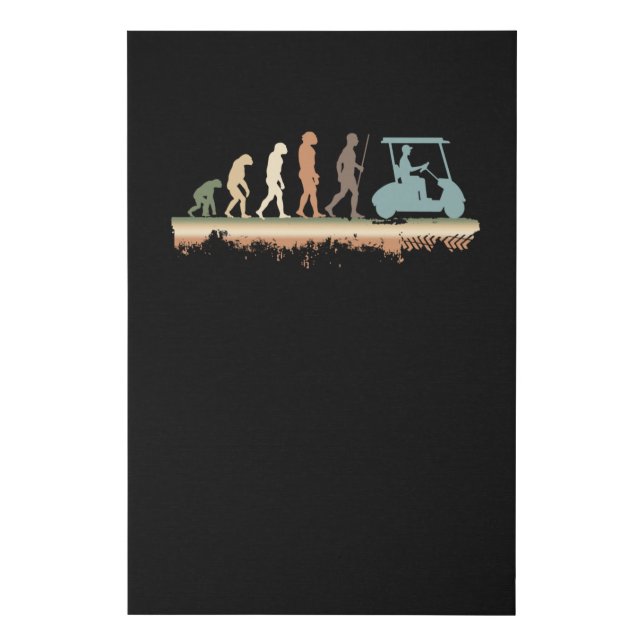 Evolution of Golf Faux Canvas Print (Front)