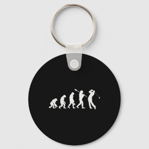 Evolution Of Golfer - Dad Grandpa Golfing Lover Go Keychain