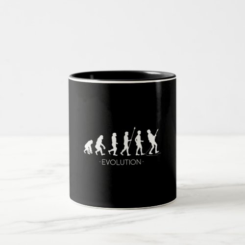 Evolution of Guitarist Shirt Rock Music Guitar Two_Tone Coffee Mug